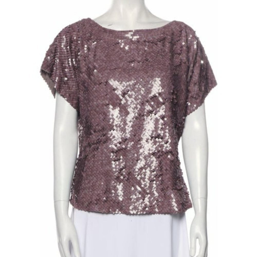 ALICE + OLIVIA Crew Neck Short Sleeve T-Shirt